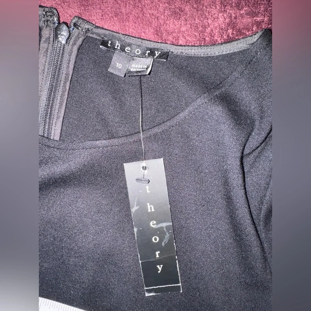 Theory Two-Tone Black and Gray Mini Skirt
